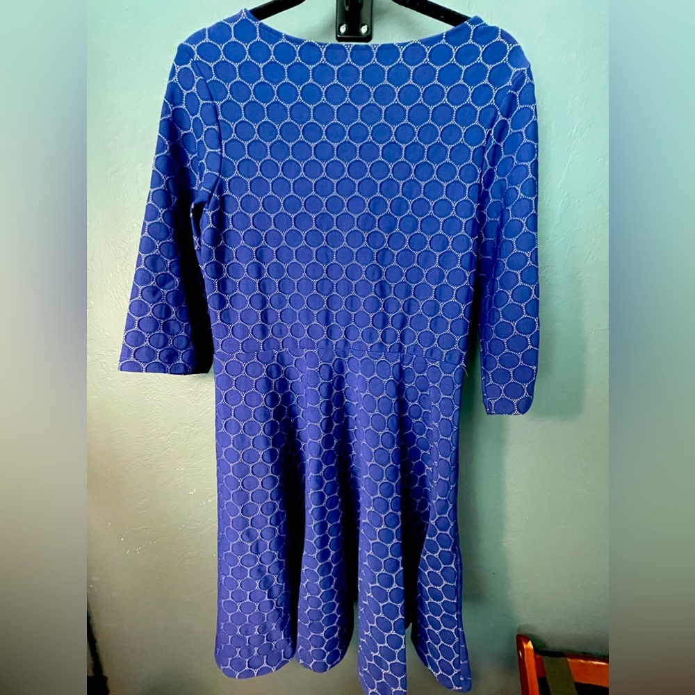 Leota Women’s Circle, classic blue A-line dress